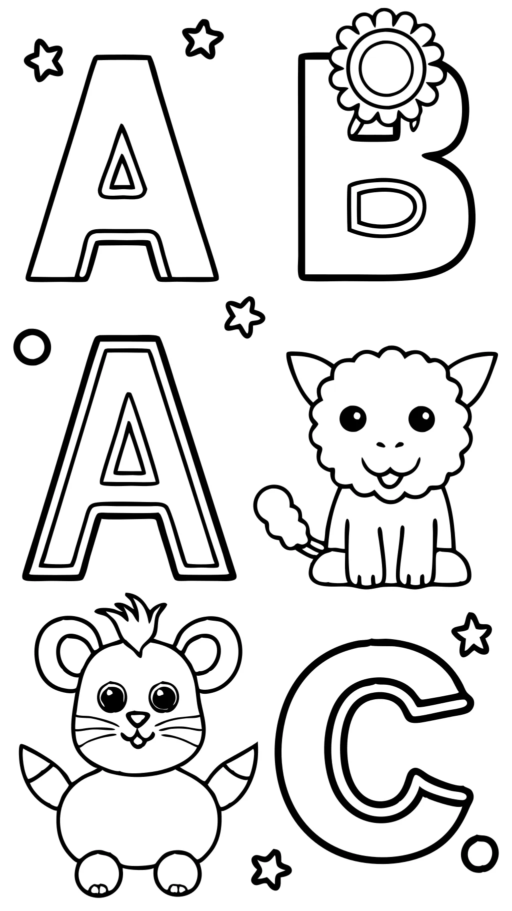 Páginas para colorear de ABC preescolar